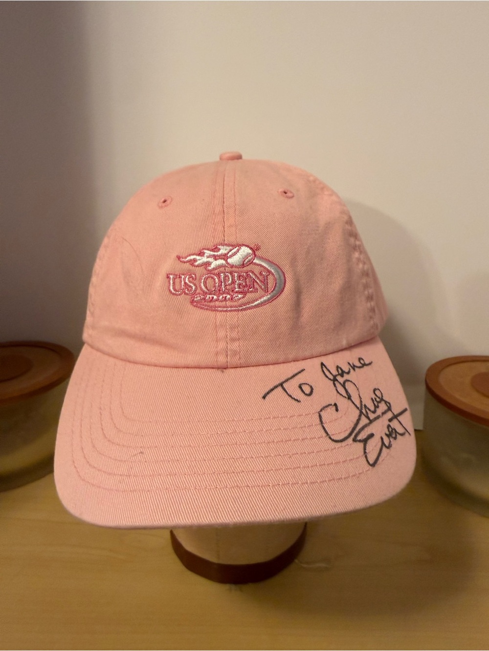 Pink Baseball Cap - Autographed by Chris Everet